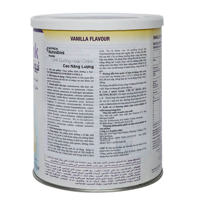 Sữa Nutrini Drink Vani 400g datet 12/2023