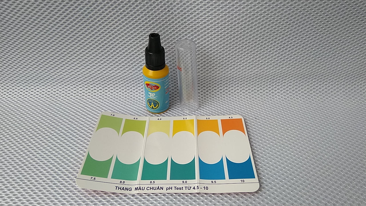 Bộ kiểm tra pH từ 4.5-10 dùng cho bể cá.
