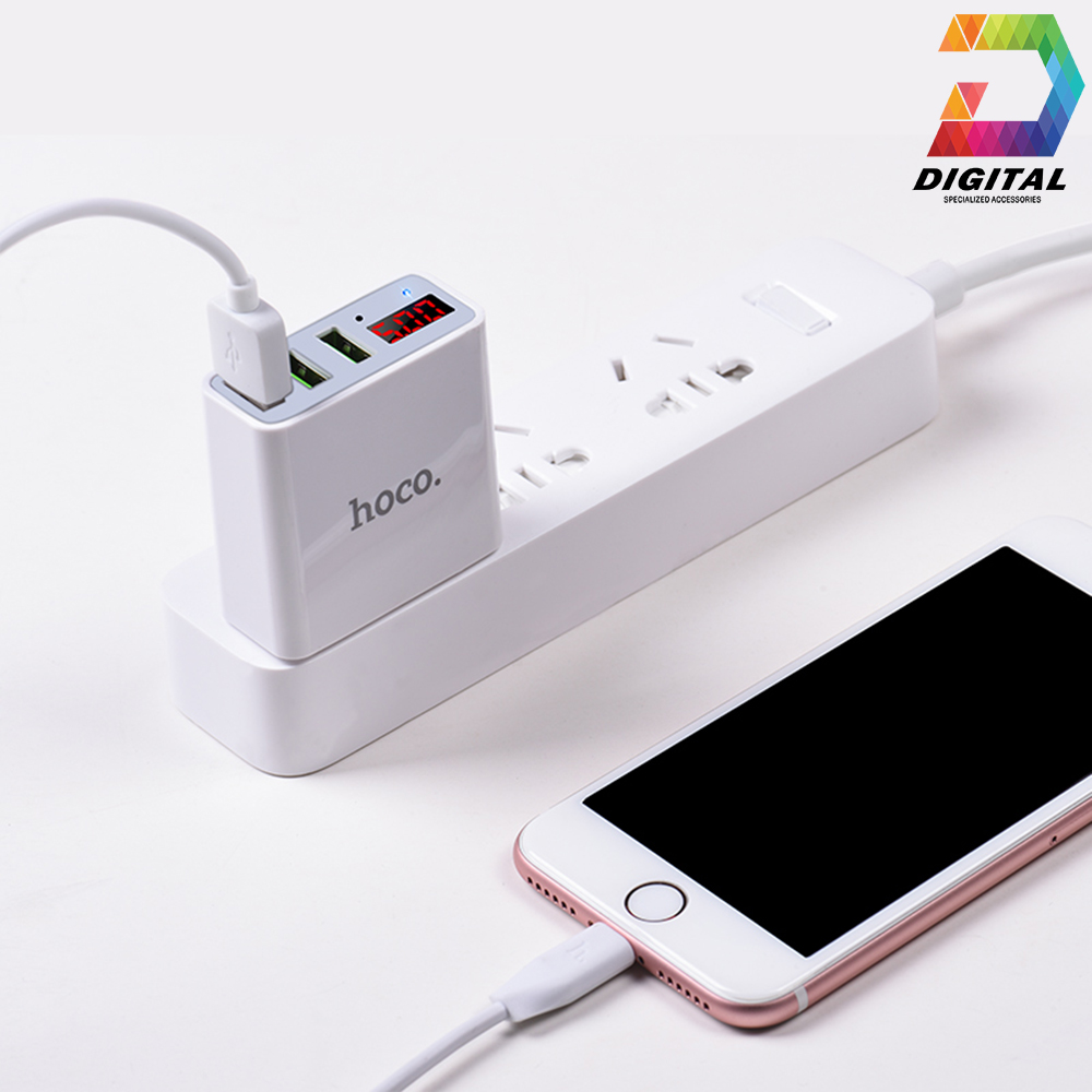 Củ Sạc Đa Năng 3 Cổng USB Hoco C15 Chính Hãng