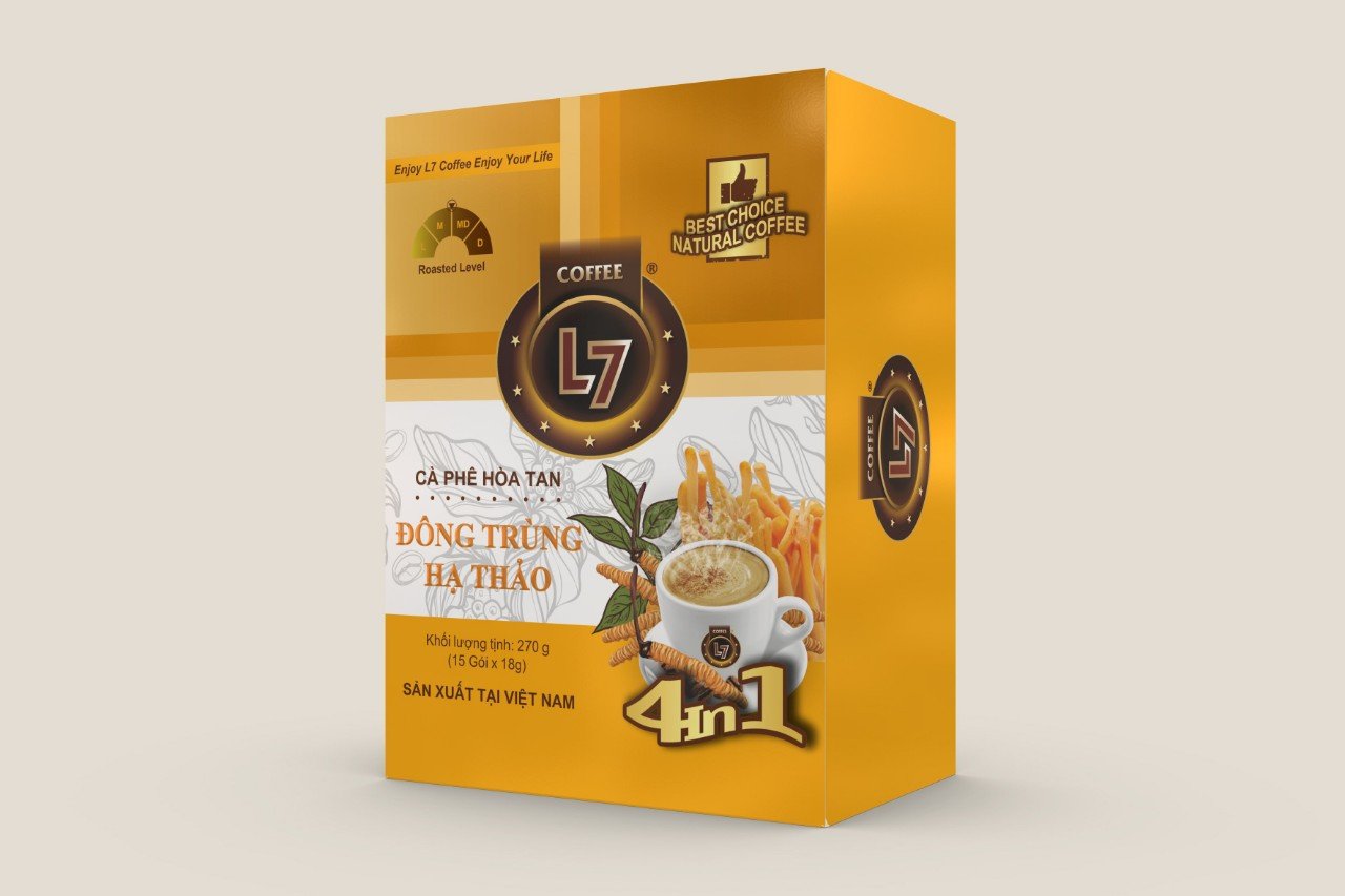 Cà phê hòa tan 4in1 Đông Trùng Hạ Thảo L7