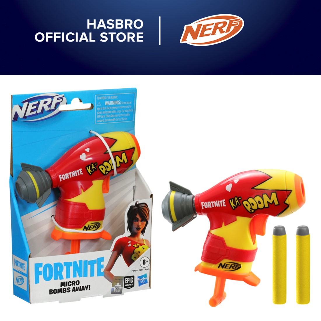 Nerf MicroShots Fortnite Micro Peely - Mini Dart-Firing Blaster and 2  Official Nerf Elite Darts - for Youth, Teens, Adults