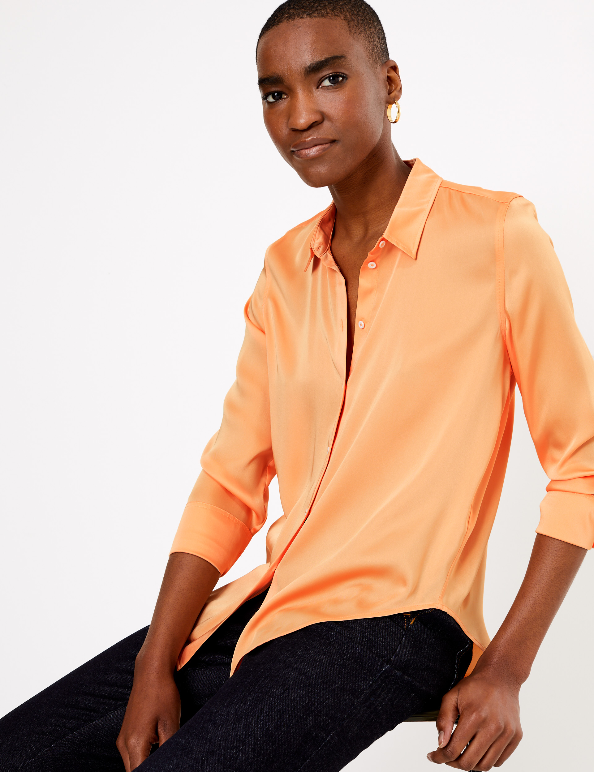 m&s satin blouse