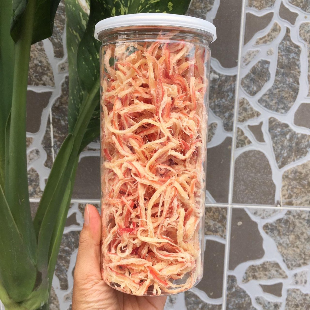 Mực xé sợi hấp nước dừa hộp 250gr