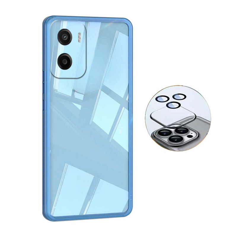 New Phone case Moto G06 Power Back cover Camera Protection Semi Transparent Soft Silicone Shockproof with Lens Protector Films For Motorola G06 Power case.