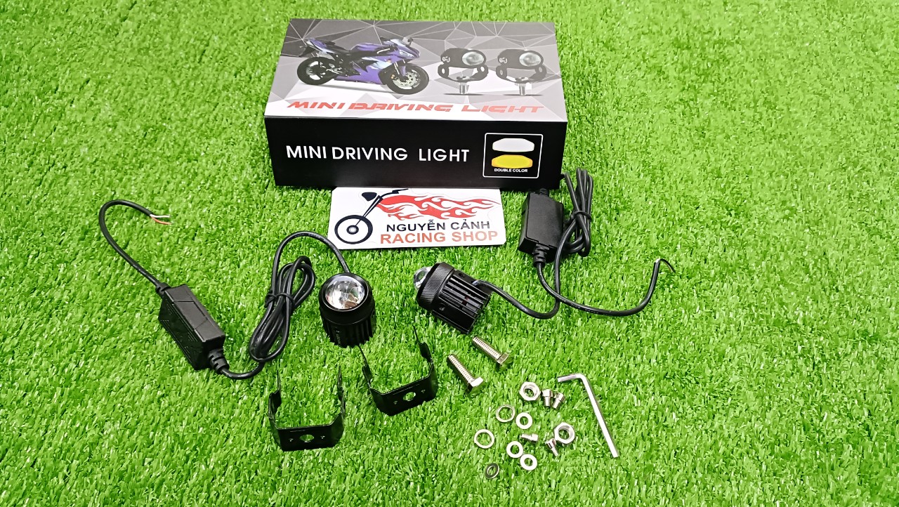 Cặp Đèn MINI DRIVING LIGHT đèn led phược trợ sáng xe máy