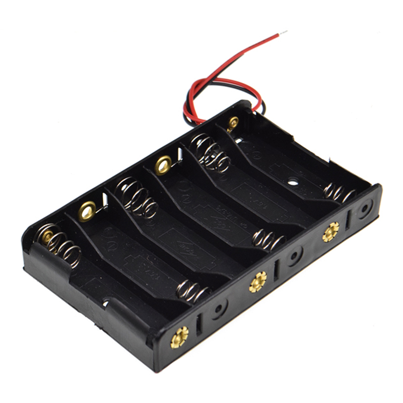 1 Slots AA Battery Case Box Holder Storage Case with Lead Wire