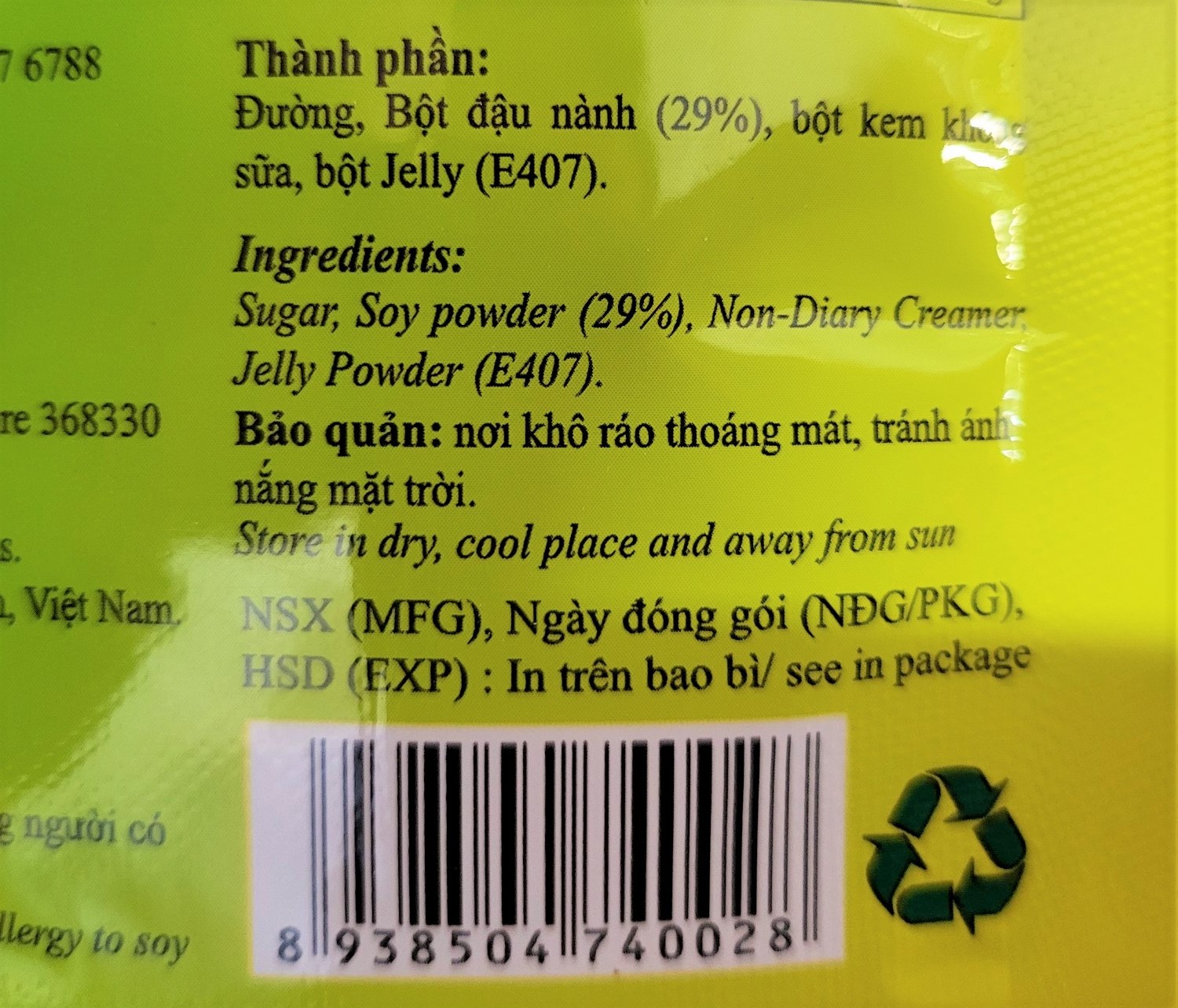[Túi 90g] BỘT TÀU HỦ (TÀU PHỚ) [Singapore] THIÊN Ý Soya Pudding Mixed