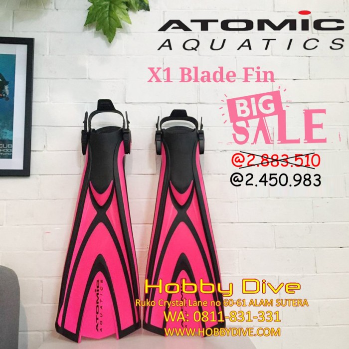 Atomic Aquatics X1 Blade Open Heel Dive Fins