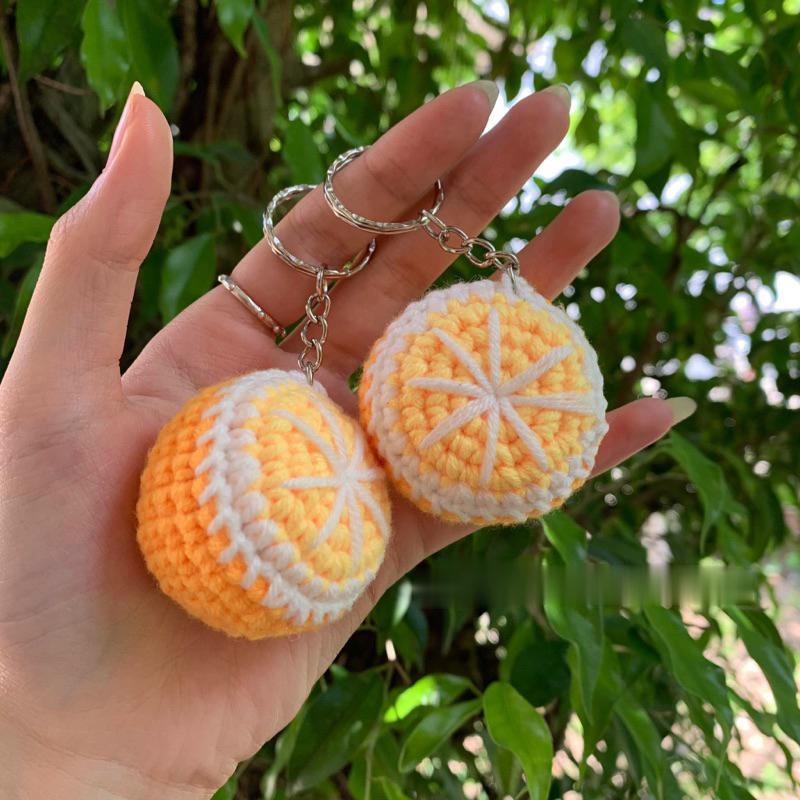 Móc khoá quả cam bằng len Handmade Women Nữ