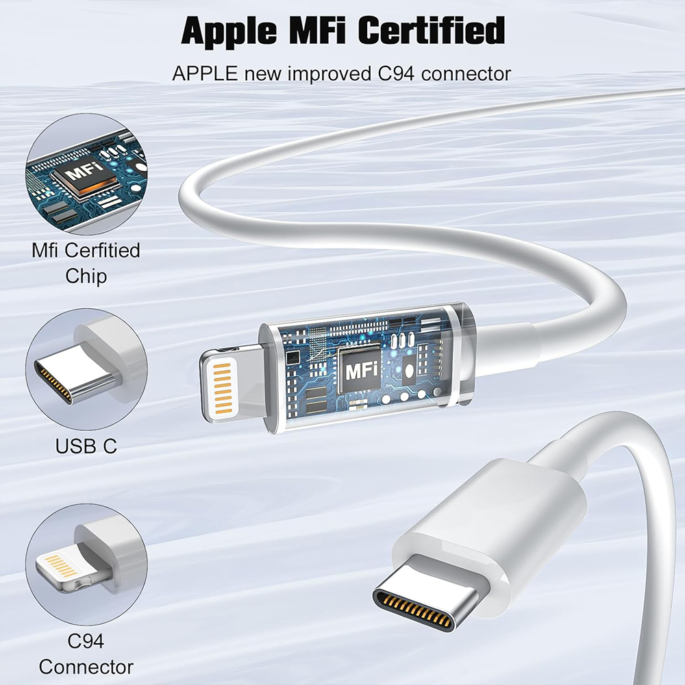 2Pcs 20W PD Fast Charging Cable For iPhone 15 Pro Max Plus iPhone Serise iPad USB Type C (1 meter) Fast charging data cable 2023