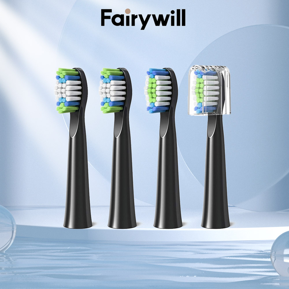 Fairywill Electric Toothbrush Heads Replacement Heads 4 Heads Sets for FW-E11 E10 E6