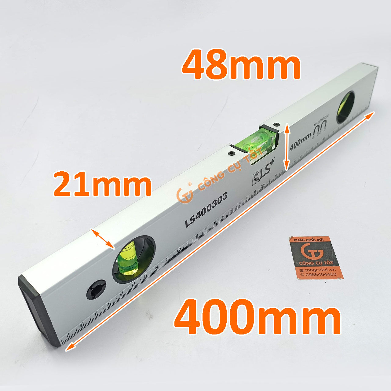 Thước thủy LS+ có đế nam châm size tùy chọn