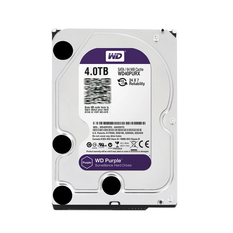 WD Purple 4TB Surveillance Internal Hard Drive Disk 3.5 64M Cache SATA III 6Gb/s 1TB 2TB 3TB HDD HD Harddisk for CCTV DVR NVR. 