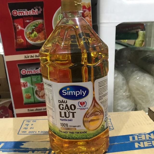 Dầu ăn simply 2l đậu nành/ dầu gạo lứt 2l