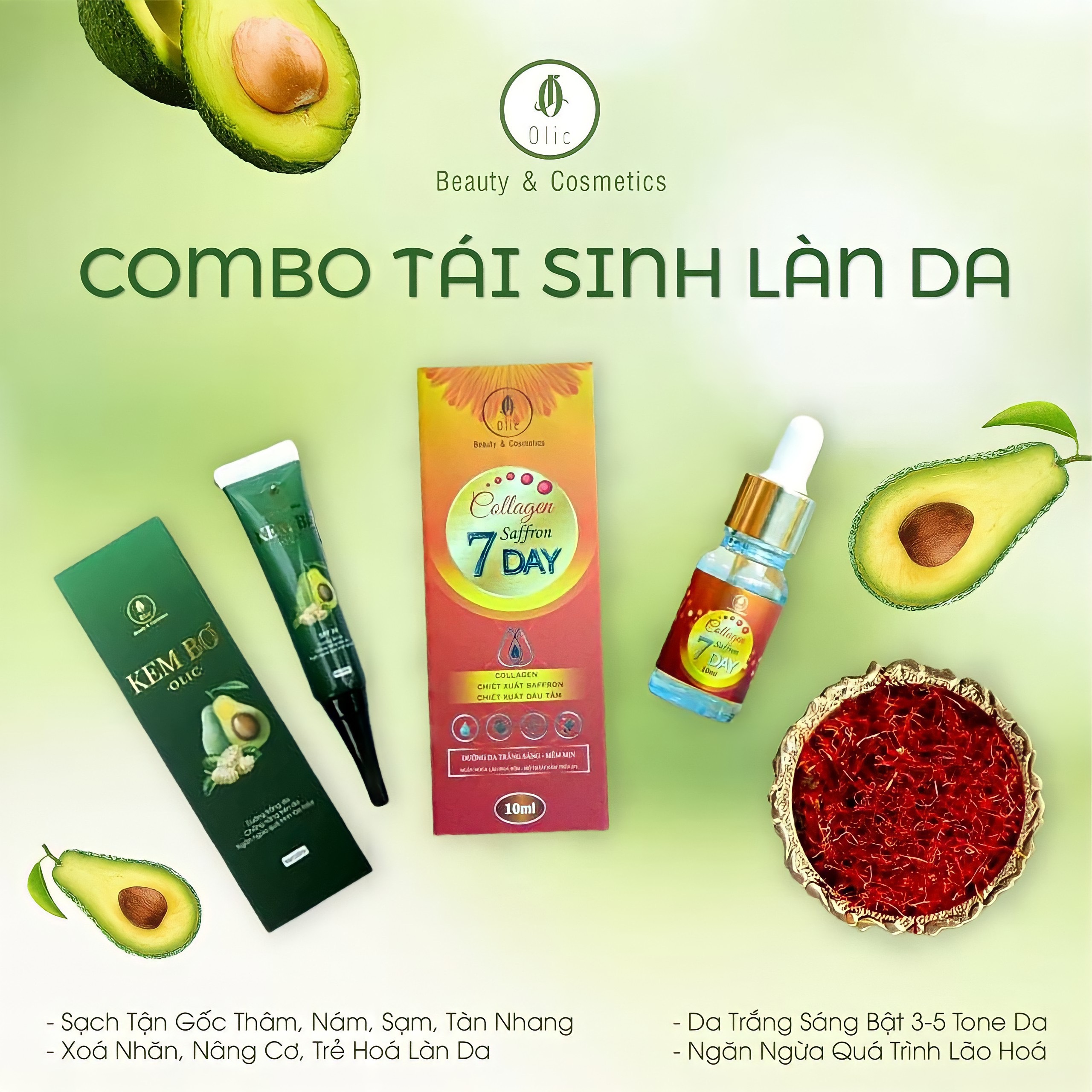 [CHÍNH HÃNG] KEM BƠ CẤY TRẮNG NANO OLIC MẪU MỚI