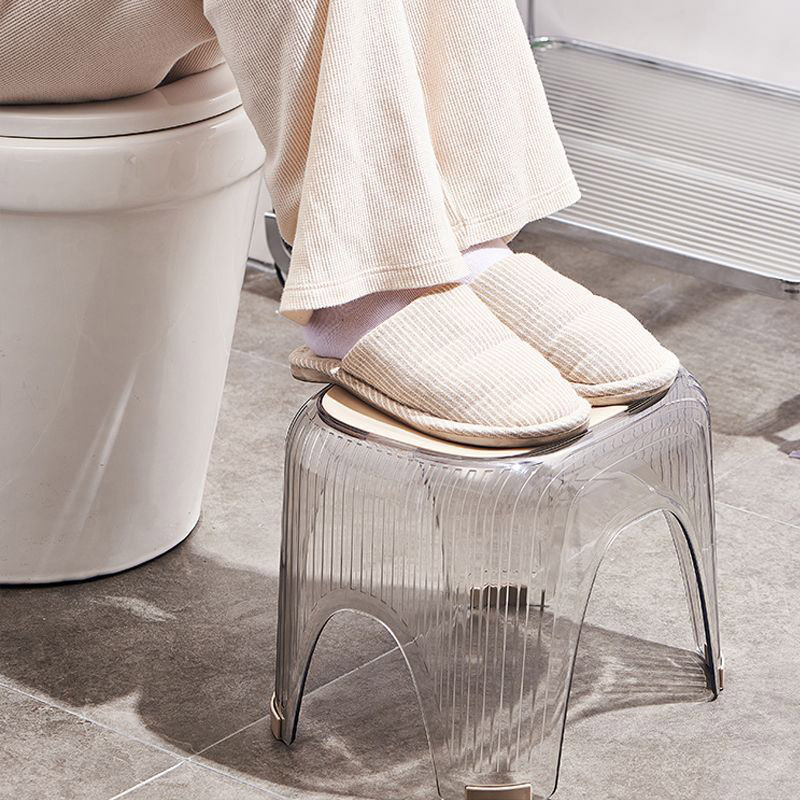 Transparent small stool, household shoe changing stool, children's low stool, home bathroom, bath stool, living room, coffee table, plastic stool
