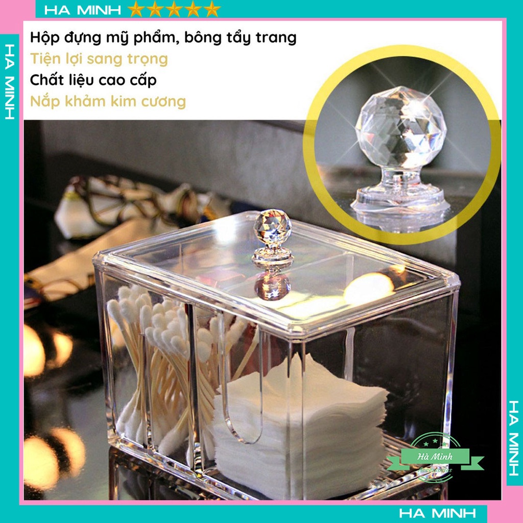 Hộp đựng bông tẩy trang cao cấp