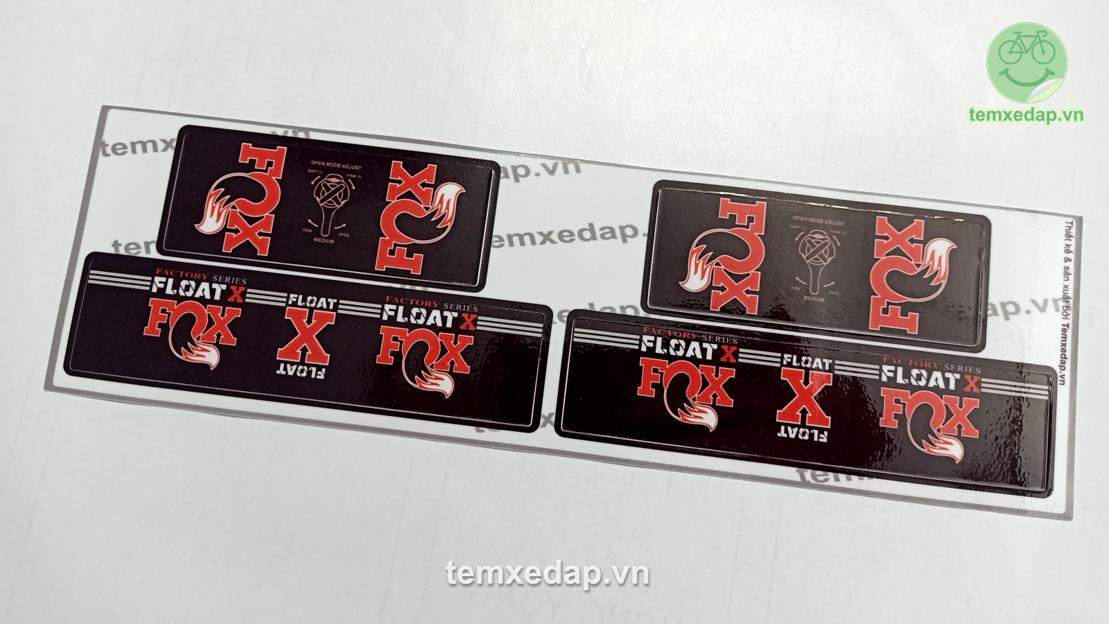 Tem decal dán phuộc sau xe đạp địa hình MTB FOX FLOAT X