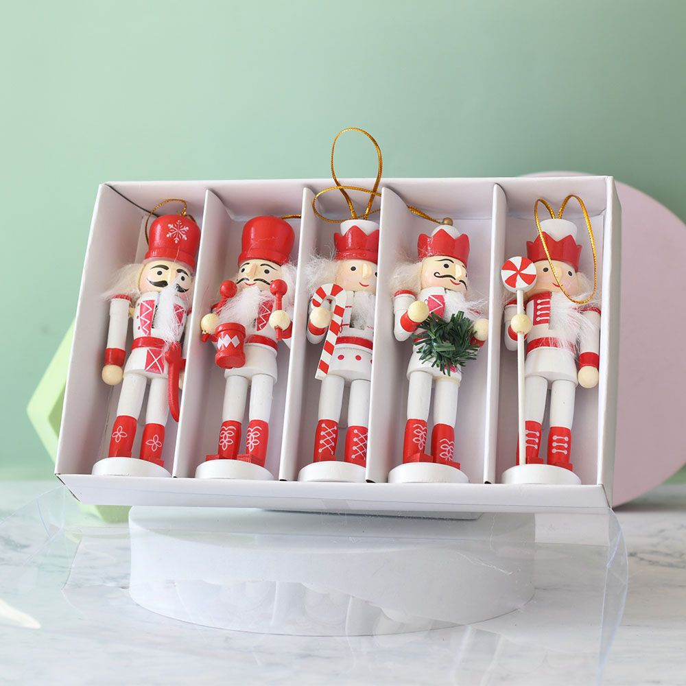 Holiday Gift Pendant Festive Puppet Figurines Hanging Wood ...