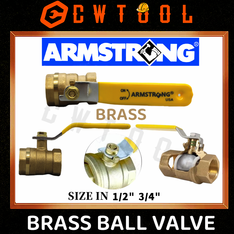 CWTOOLS BRASS BALL VALVE YELLOW HANDLE 1/2" 3/4" Lazada PH