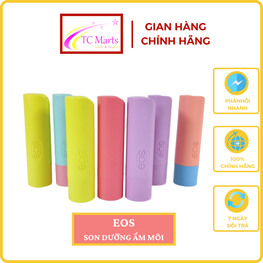 Son dưỡng môi eos son môi nữ dưỡng ẩm hồng môi xuất xứ mỹ - tcmarts