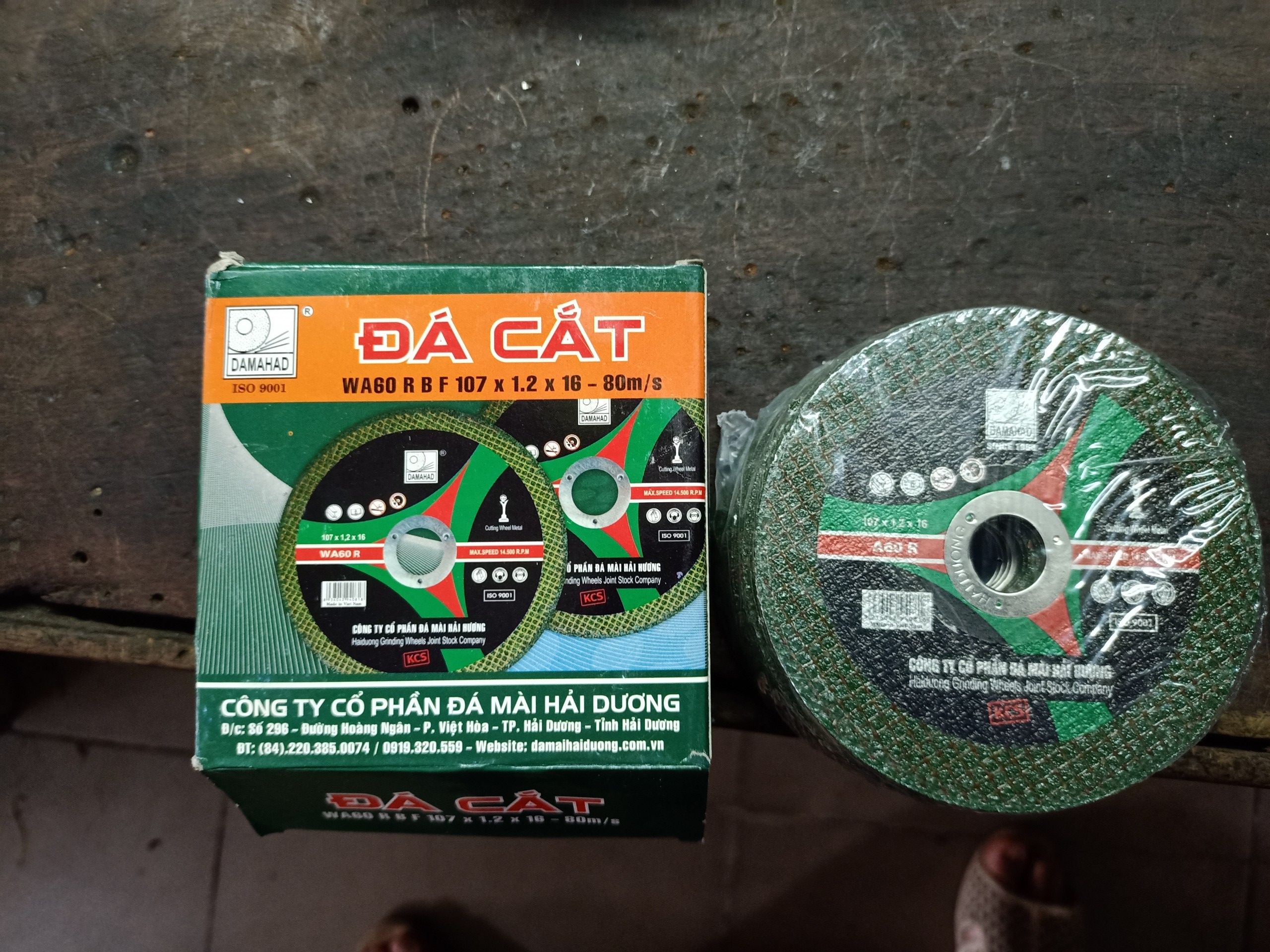 5 - 10 viên đá cắt hải dương 1 tấc dày 1.2mm
