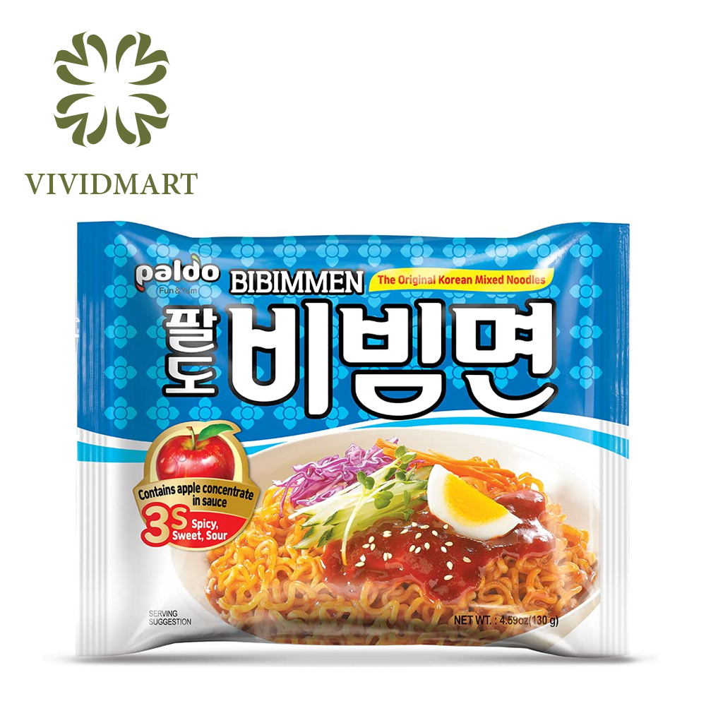Mì khô đại hàn, mì trộn dạng lạnh bibim men - gói 130gr - paldo