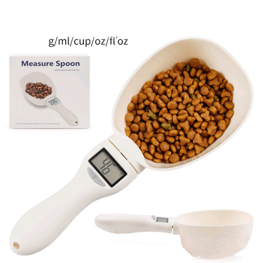New Pet Food Scale Electronic Measuring Tool Dog Cat Feeding Spoon Kitchen Scale Digital Display 250ml