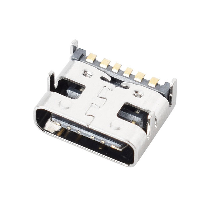 Chân Sạc Cổng USB 3.1 Type-C 6P SMD Hỗ Trợ Sạc Nhanh