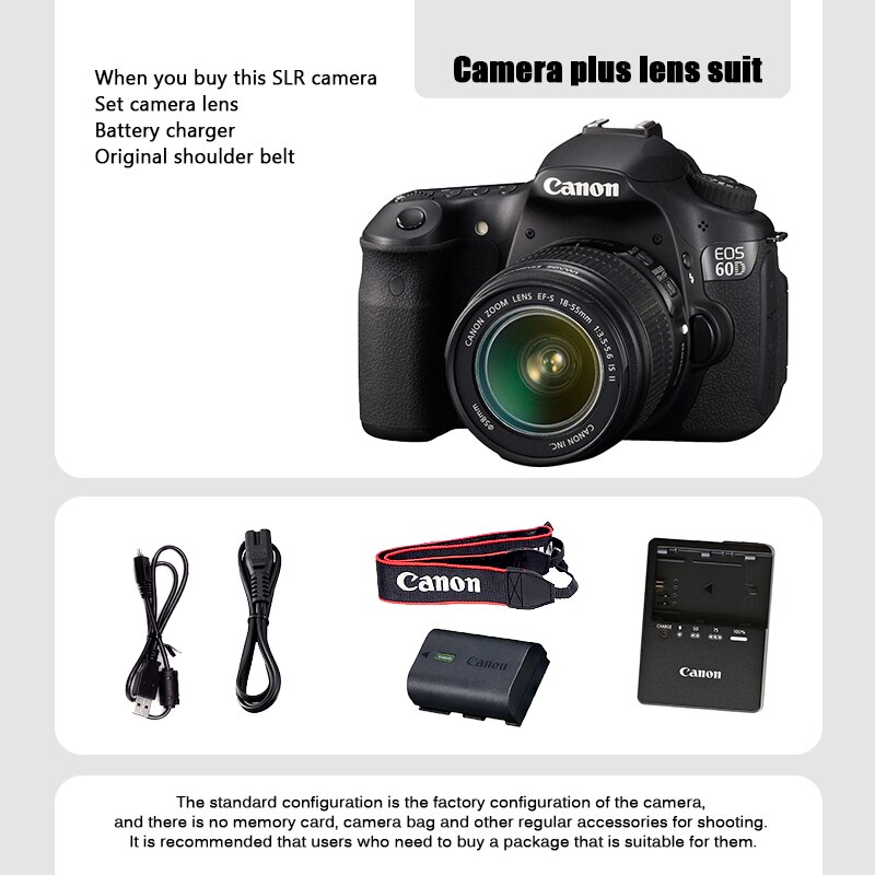 Canon EOS 60D digital SLR camera with Canon EF-S 18-55mm f/3.5-5.6 IS II  lens Lazada PH