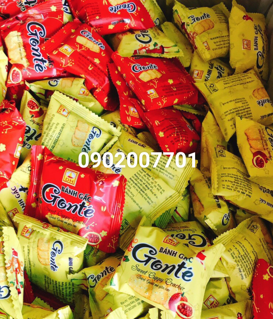 Sỉ thùng 5 kg bánh gấc gonté đức hưng thơm ngon- đồ ăn vặt