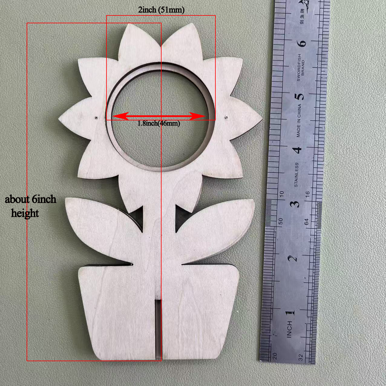 Unfinished Blank Flower Photo Frame Wood Spring Craft For Painting DIY Mother’S Day Gifts From Kids Decorations. 