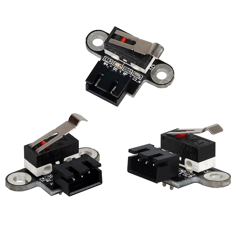 6 Pcs 3D Printer Switch Mechanical Limit Switch Module Mini Endstop Switches with 1M 3Pin Cable for 3D Printers Parts