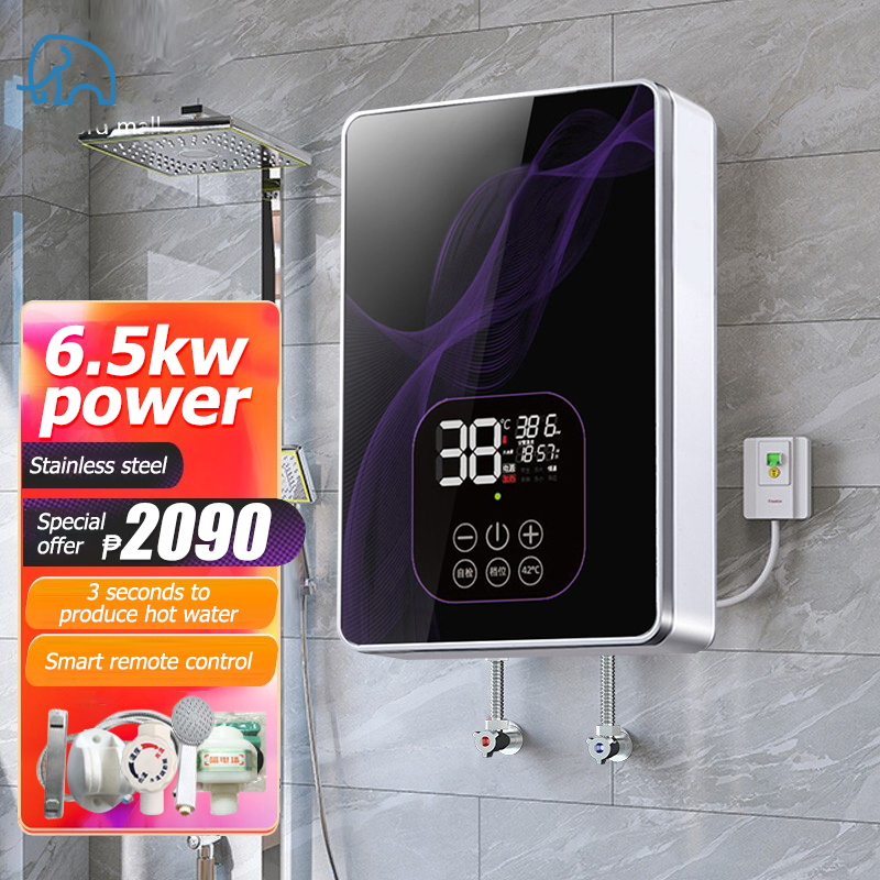 6500W 220V Instant Electric Tankless Home Hot Water Heater 3 seconds Heating USA 