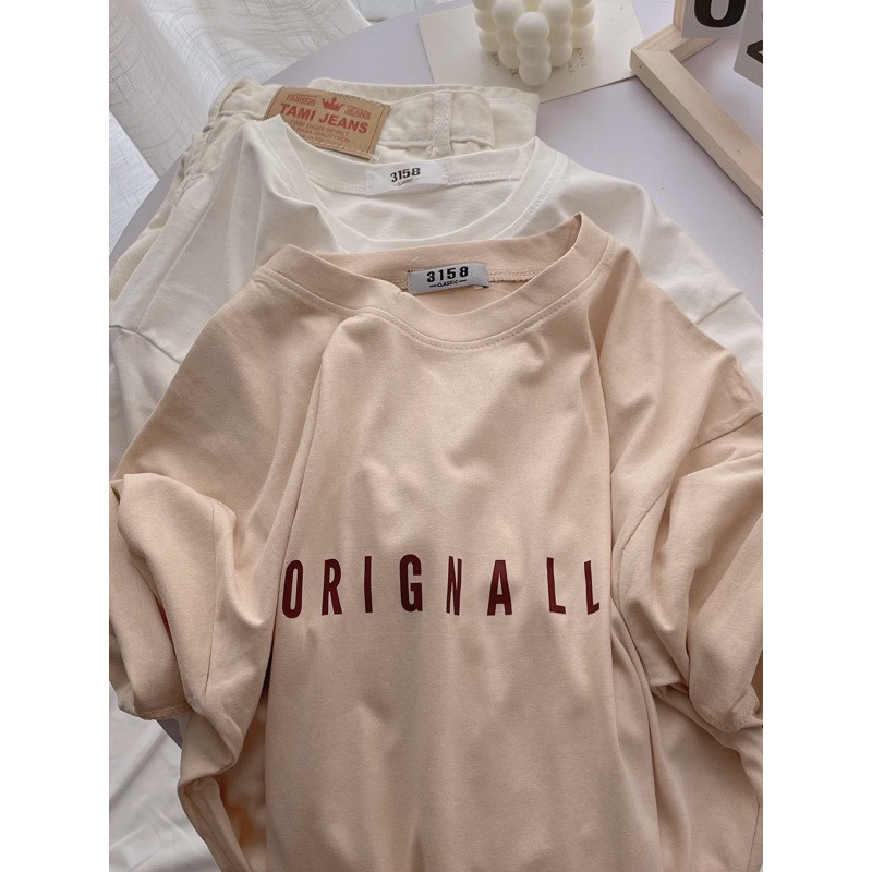 Áo thun 3158 form rộng mẫu ORIGNALLY chất cotton khô cổ tròn
