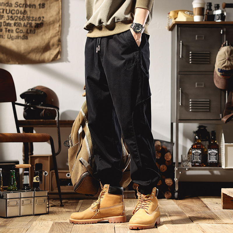 YIPINYOUYOU丨Men's pants - Baggy wide-leg overalls Teen street boy pants Simple fashion casual pants
