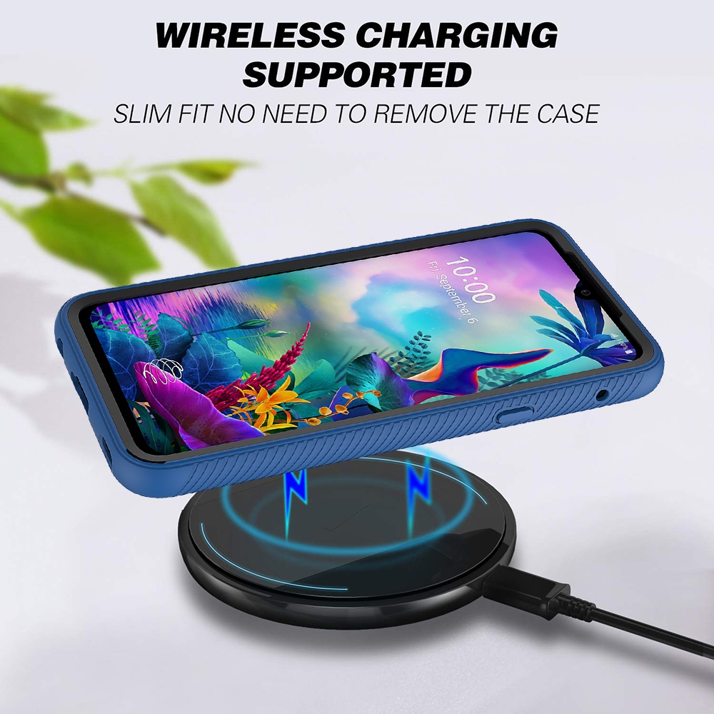 For LG V50S ThinQ 5G / G8X ThinQ Starry Sky Solid Color Series Shockproof PC + TPU Protective Case(Black)(A Plus Mall)