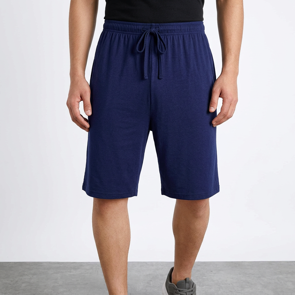 2-PIECES PACK Pocketless Soft Premium Cotton Stylish Half Pant for MEN/KAKTARUA-Export Quality