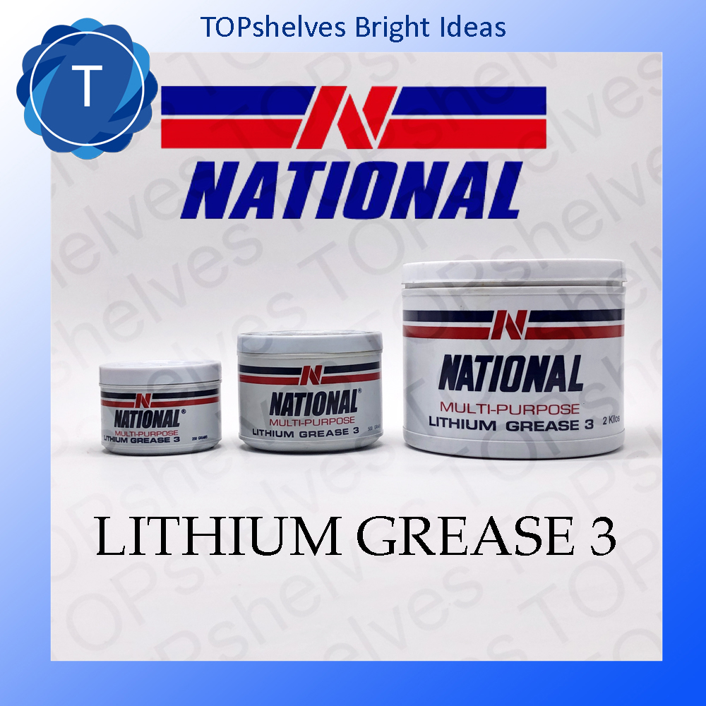 National Grease Lithium 3 Multipurpose, Yellow 250g / 500g / 2kg