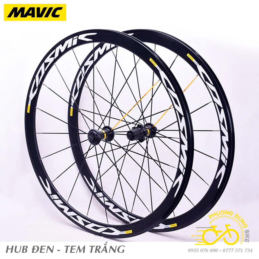 Bộ vành nhôm xe đạp road MAVIC COSMIC PRO 700Cx40mm (HUB CARBON) - CỐI NỔ TO