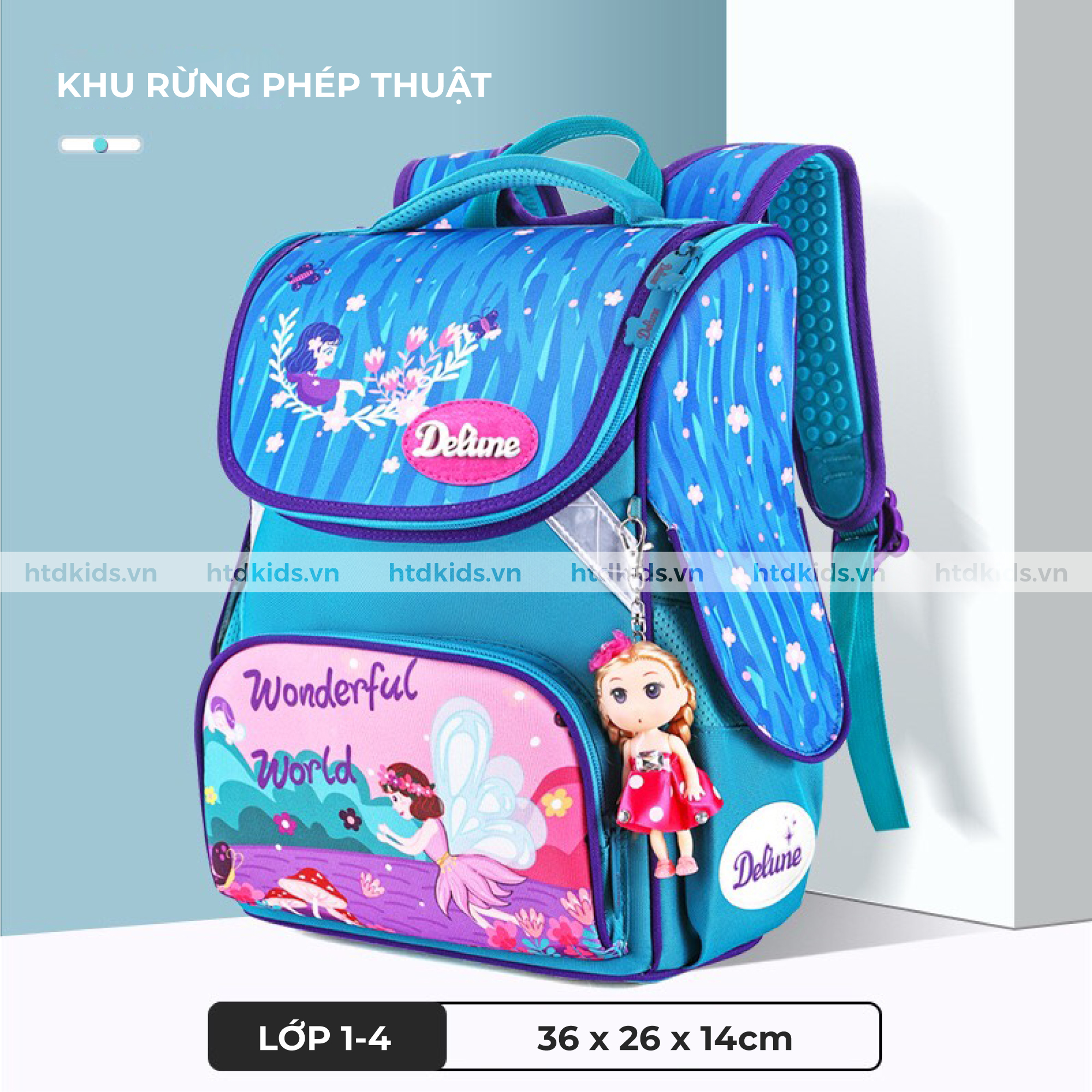 Cặp chống gù lưng học sinh thương hiệu Delune series XDS92A