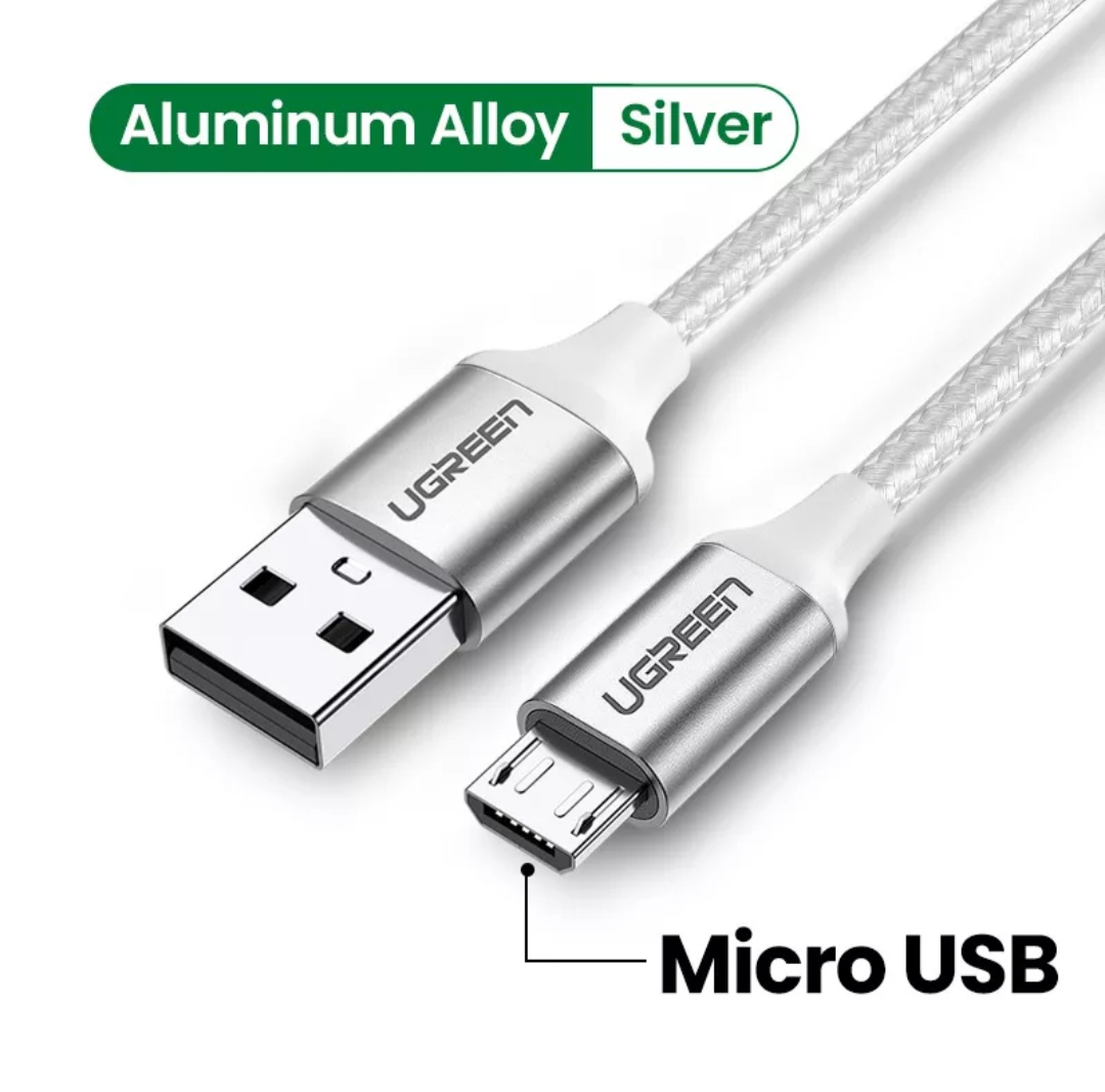 Cáp sạc nhanh Micro USB 3.0A Ugreen US290 vỏ sợi bện siêu bền