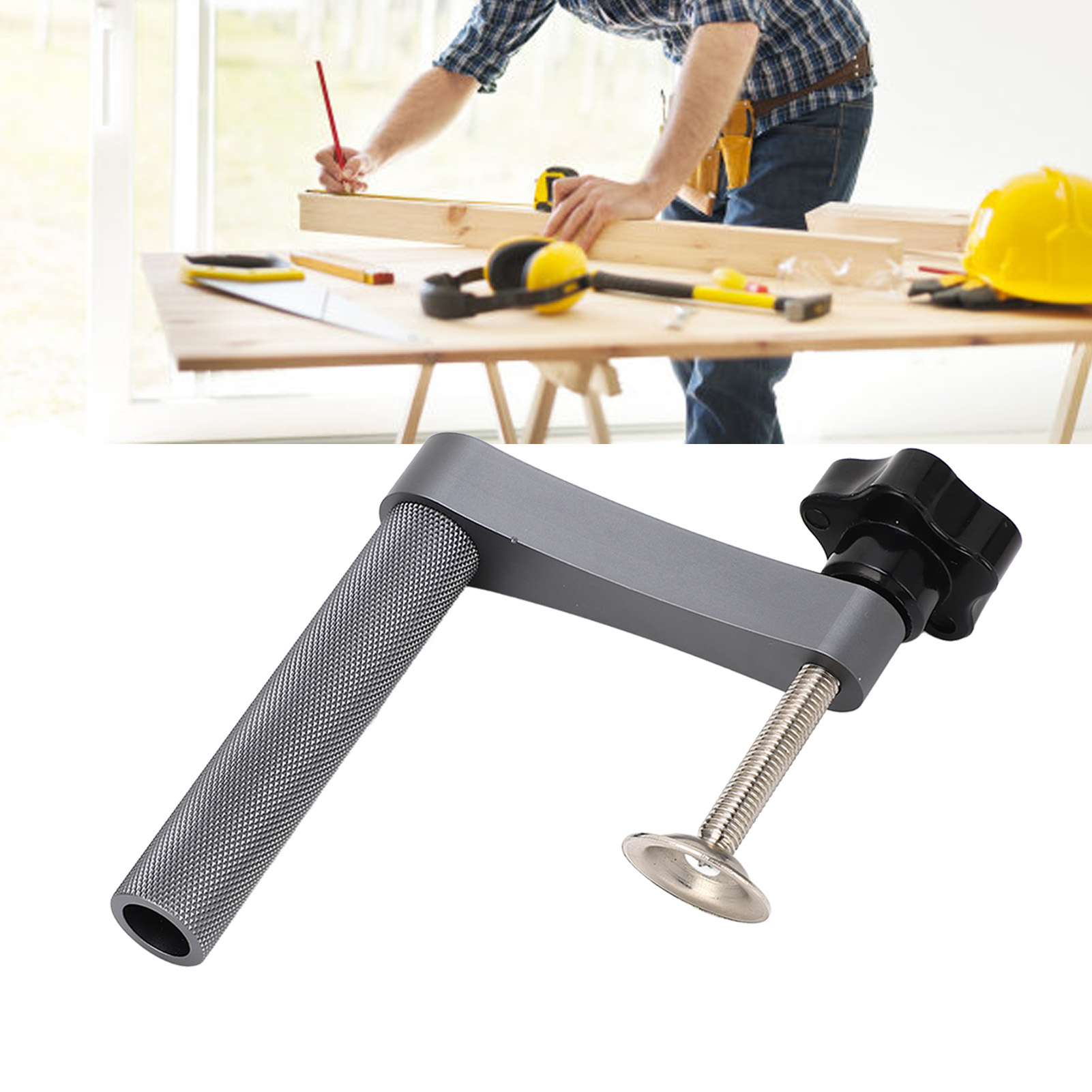 Hold Down Clamp Quick Acting Adjustable Woodworking Fast Fixed Clip Grey for Wood for Carpenter