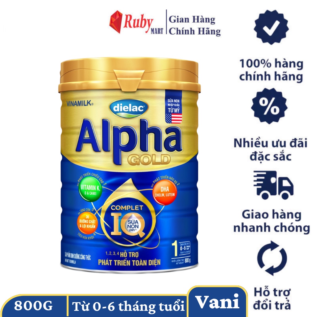 Sữa bột dielac alpha gold 1 - lon 800g
