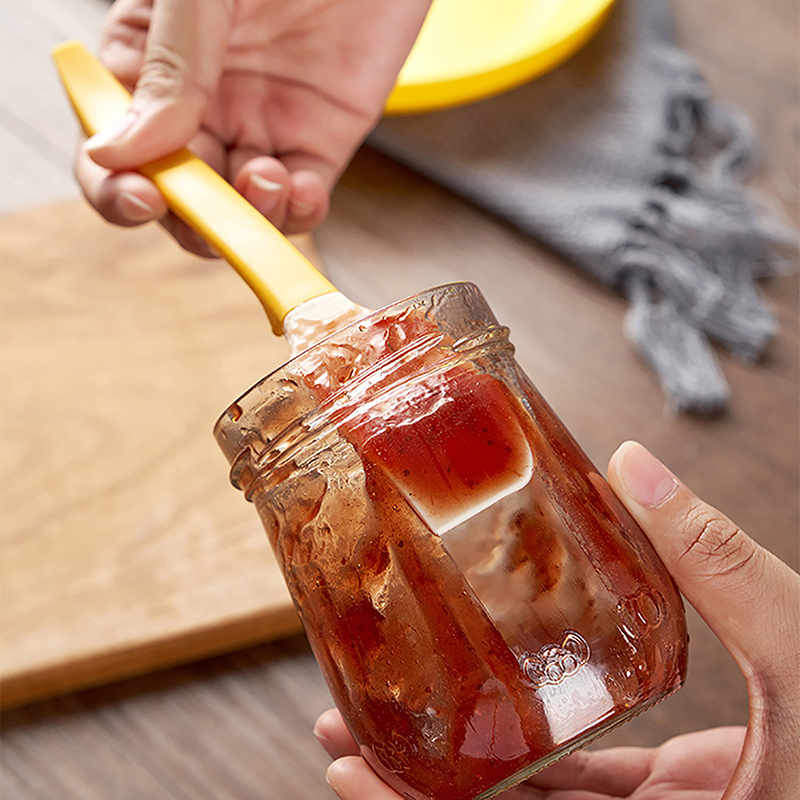 Silicone Mini Kitchen Spatula Cream Butter Cake Spatula Mixing Batter Scraper Brush Butter Mixer Fits All Kinds Of Jars And Cans. 