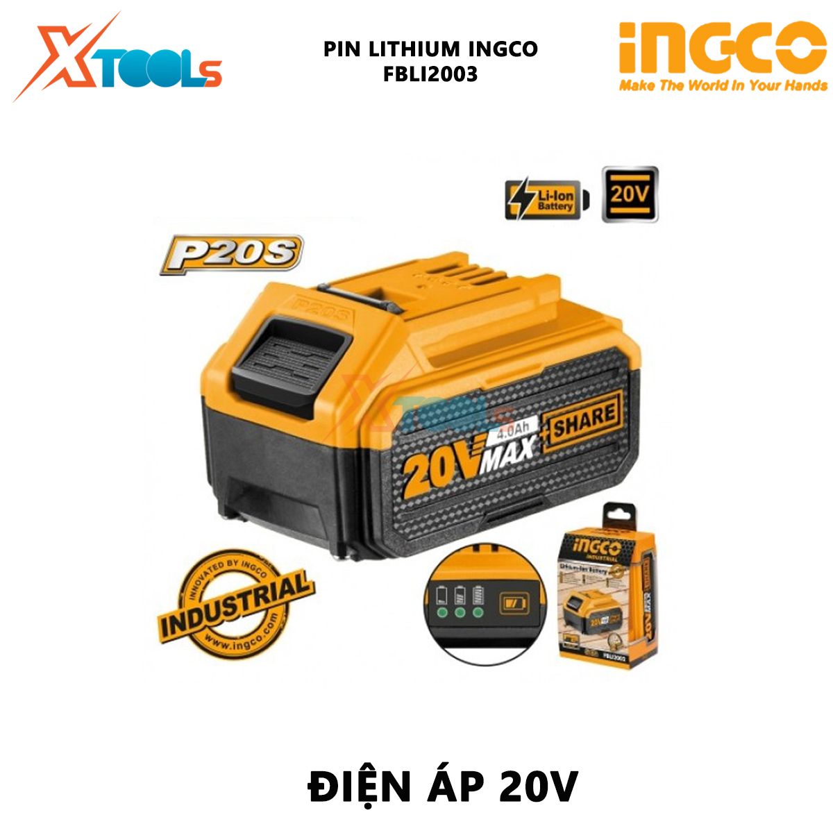 Pin Lithium 20V/5Ah - FBLI2003