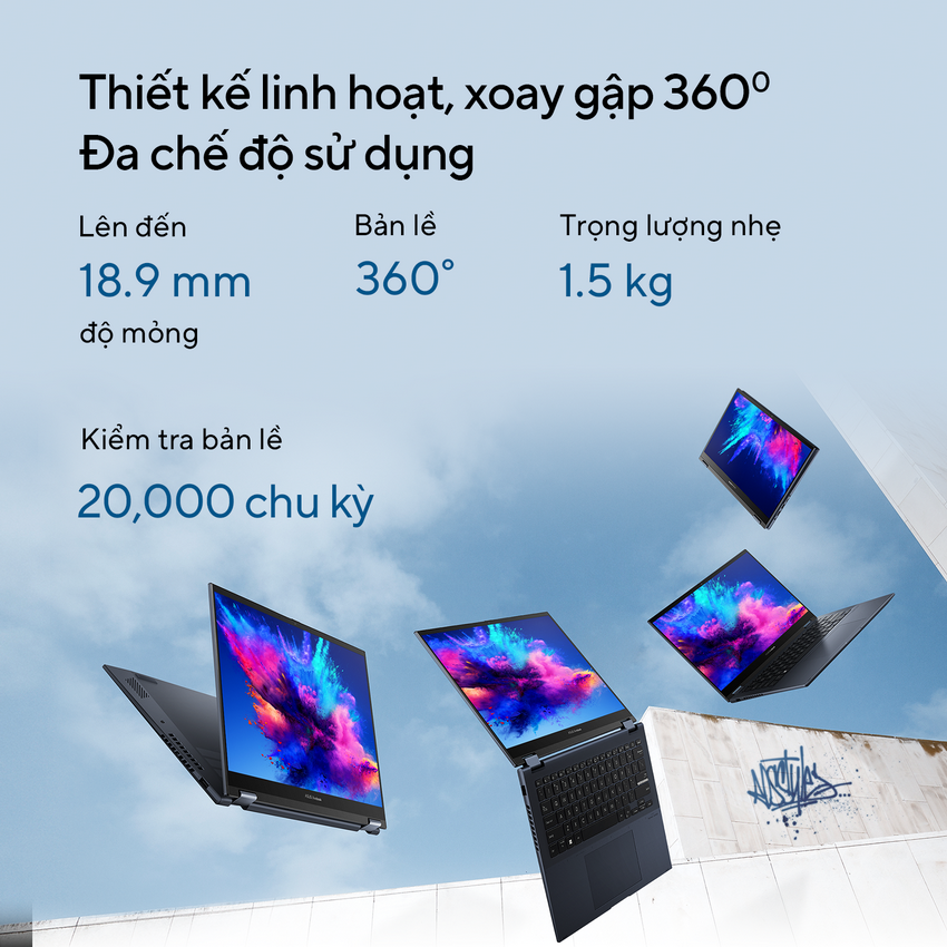 LAPTOP ASUS VIVOBOOK TP3402VA-LZ118W (I9 13900H/16GB RAM/512GB SSD/14 CẢM ỨNG/WIN11/BẠC)