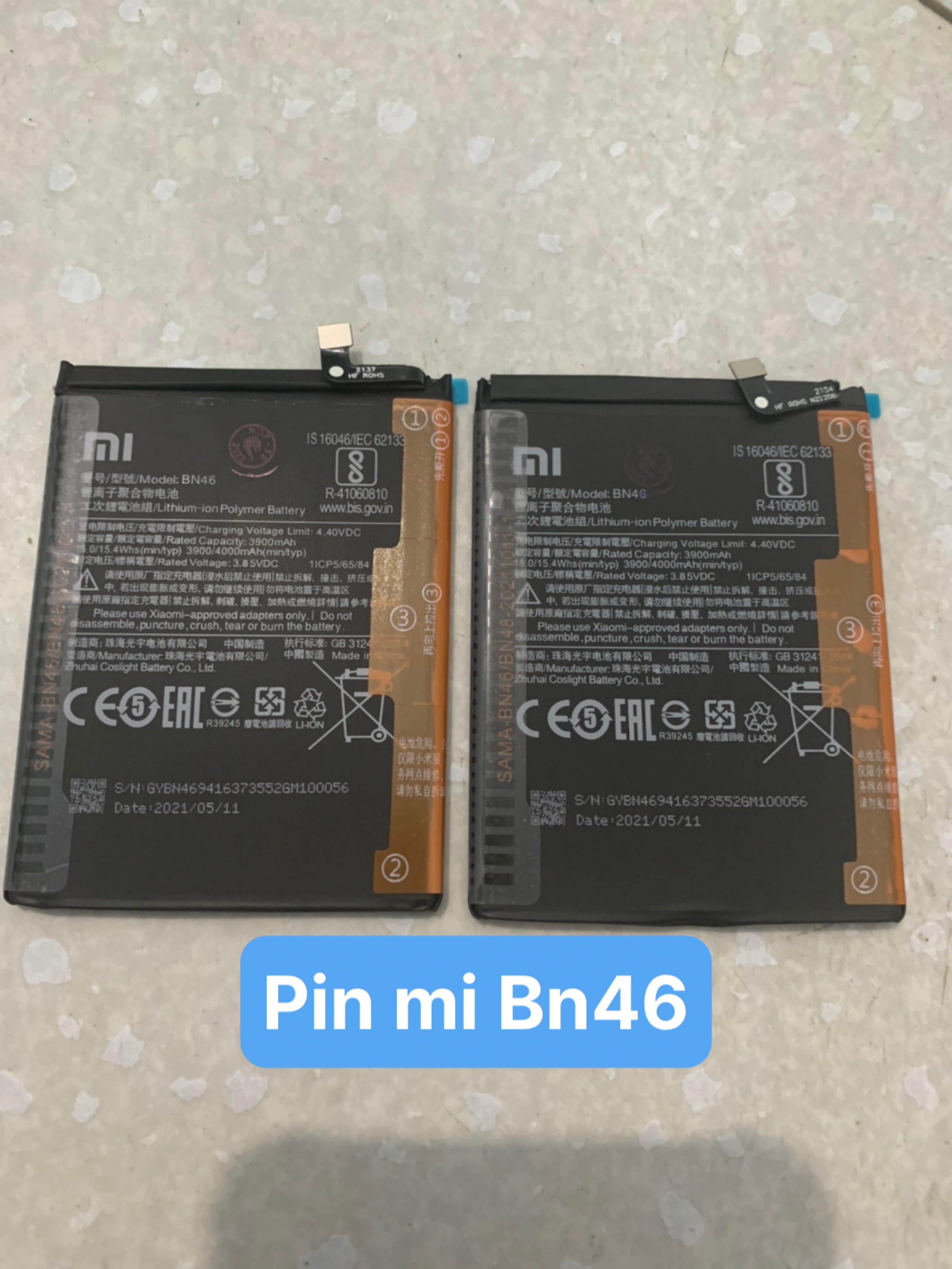 Pin zin hãng xiaomi bn46/ redmi 7 / redmi note 8 4000mah