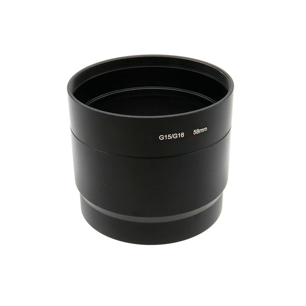 For Canon Powershot G15 G16 camera Metal 58mm filter mount Adapter Tube Ring Black