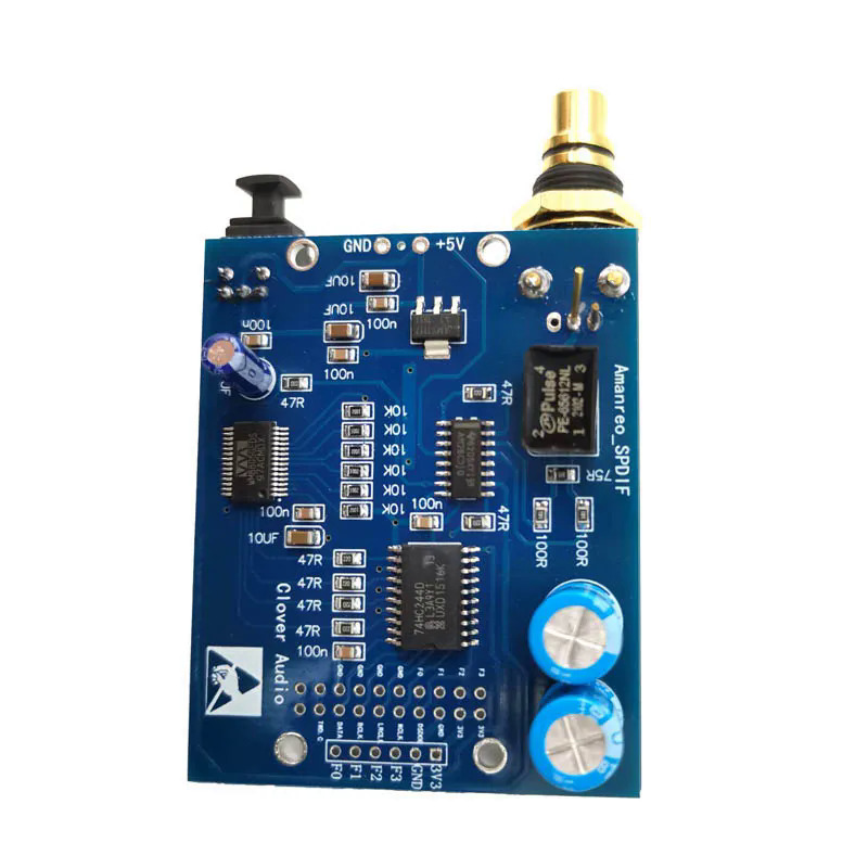 Dlhifi 192kHz I2S IIS để đồng trục sợi USB amanero giao diện kỹ thuật số Adapter Board cho Bộ khuếch đại DAC